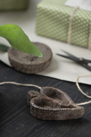 Træbageform indisk unika, ass. Dekoration, salt/peber