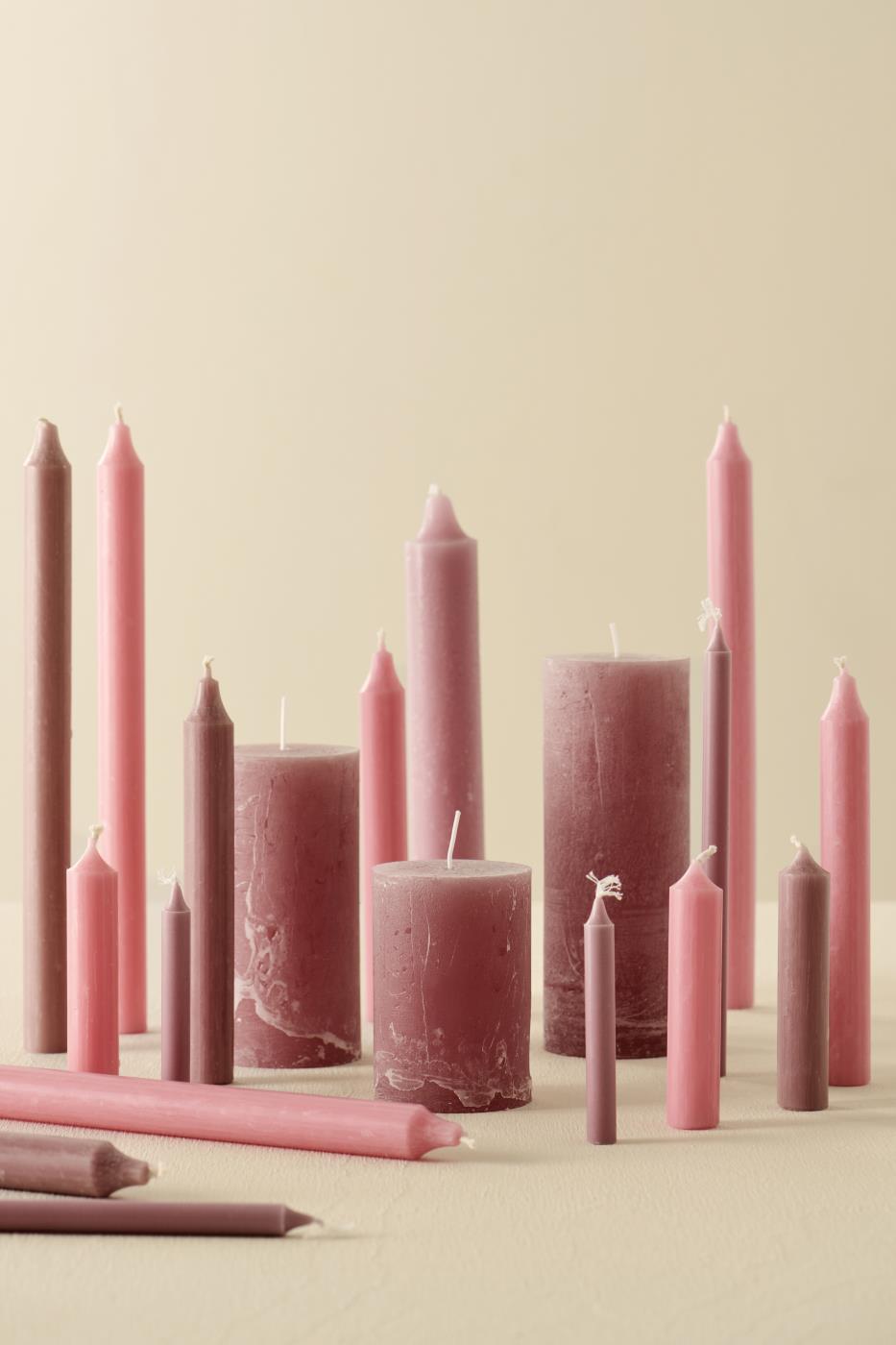 Rustiklys malva Ø:6,8 H:14