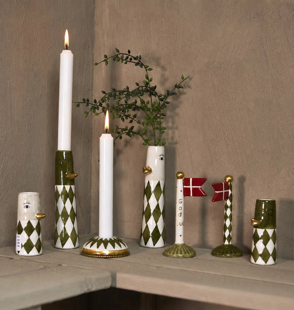 Flag med "God Jul" - 14 cm.