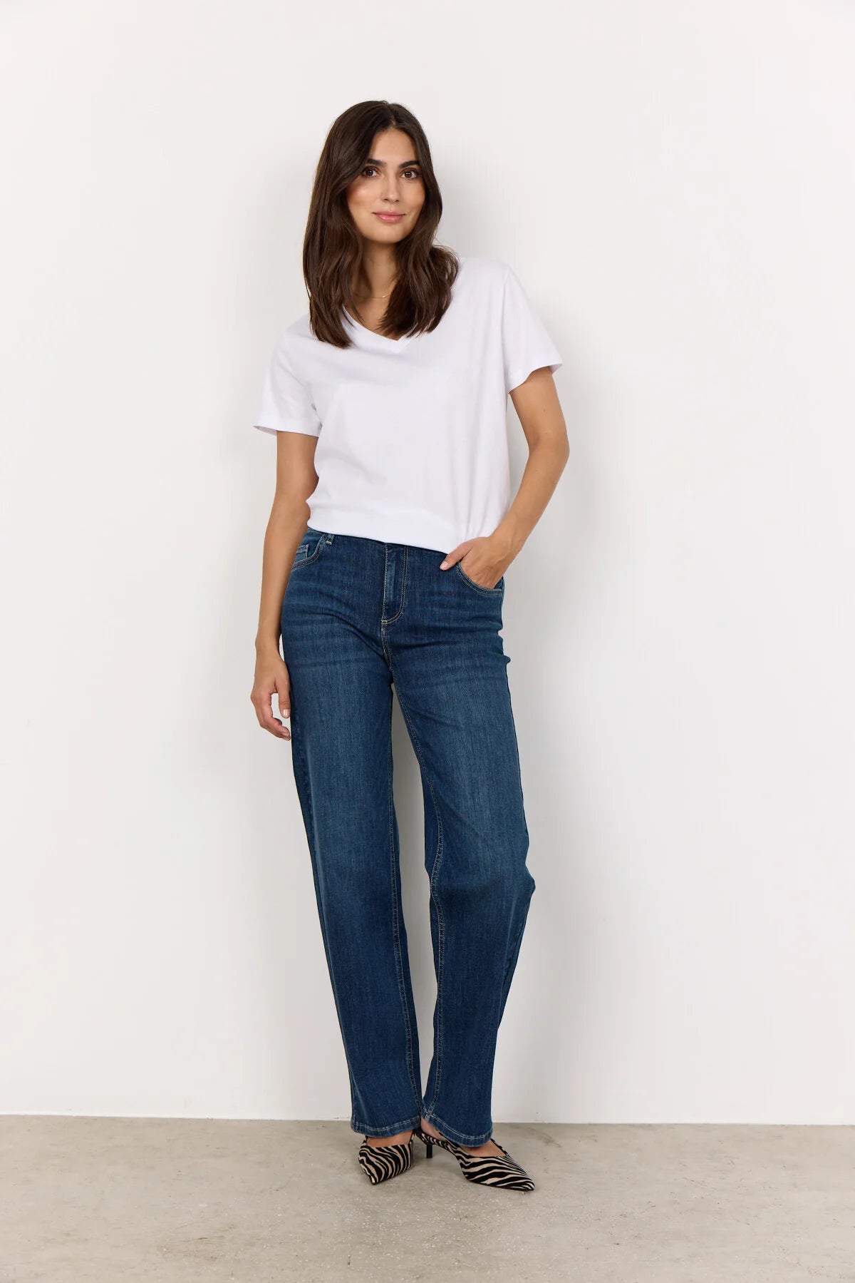 Jeans, mørk blå