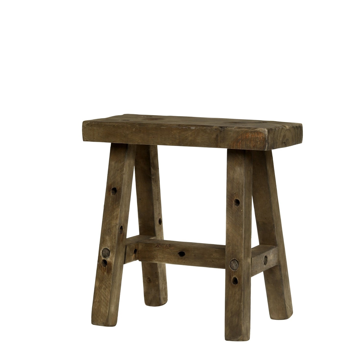 Taburet, råt træ.