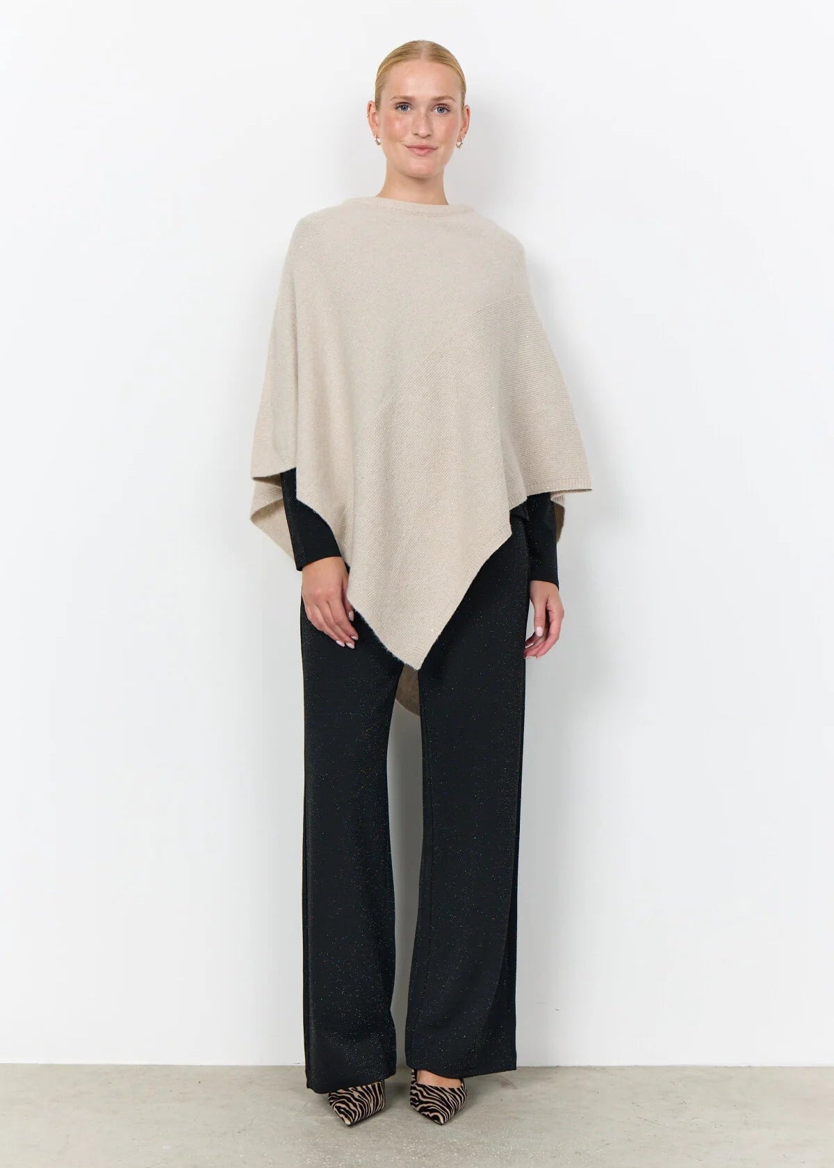 Poncho, creme