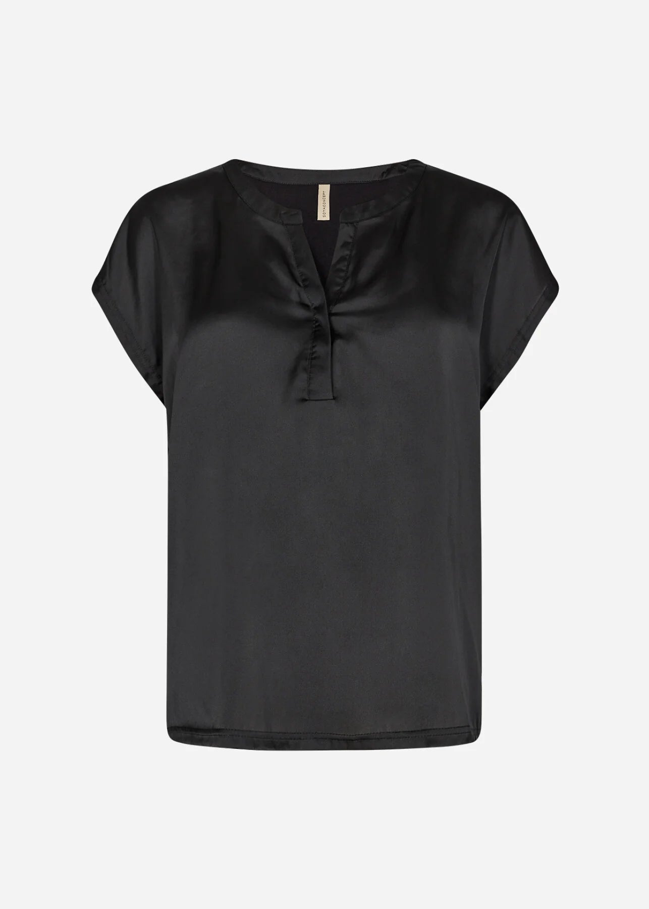 Bluse, kortærmet. Sort