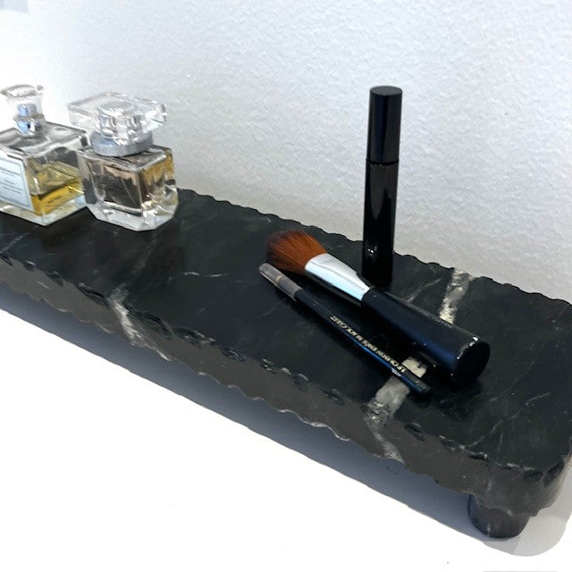 Marmor serverings bræt, sort