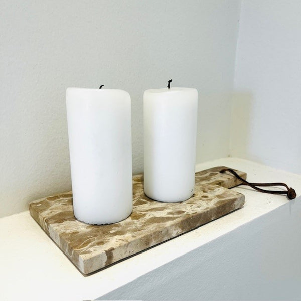 Marmor Skærebræt, Beige.  Cutting board, marble, beige, 30x15 cm
