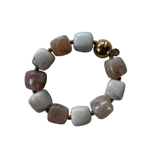 Armbånd, beige/brun