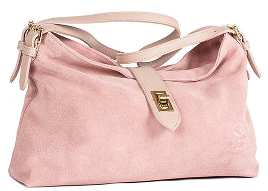 Taske, Ariano. Sart lyserød/creme