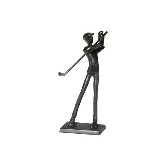 Dekoration, goldspiller metalfigur.