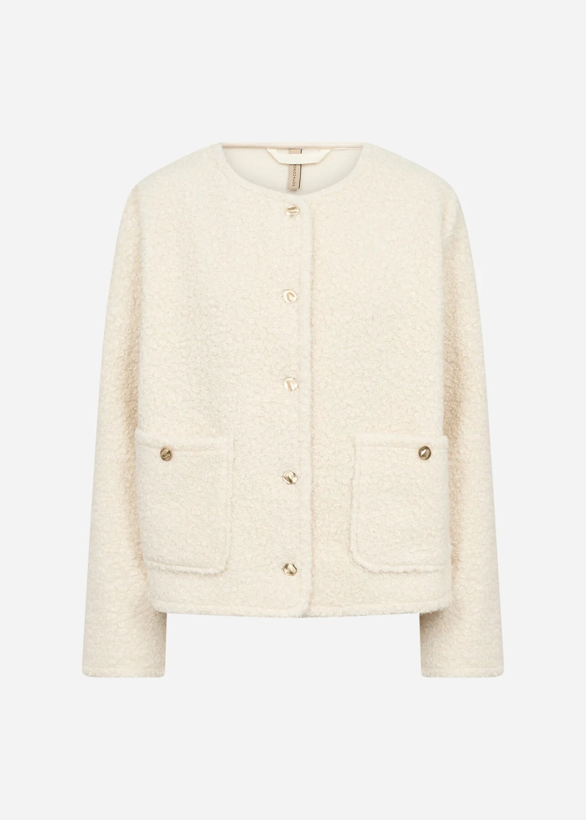 Jakke, kort creme