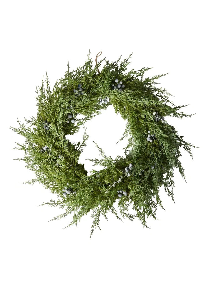 Thuja wreath w/berries. D60
