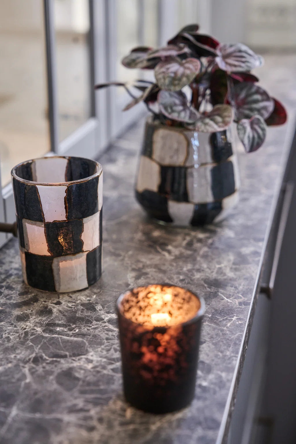 Fyrfadsstage i glas