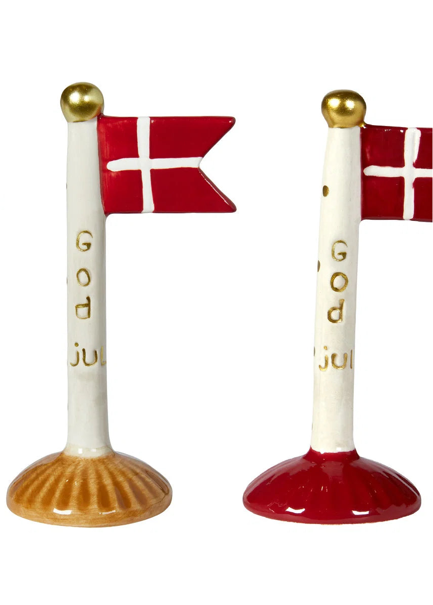Flag med "God Jul" - 14 cm.