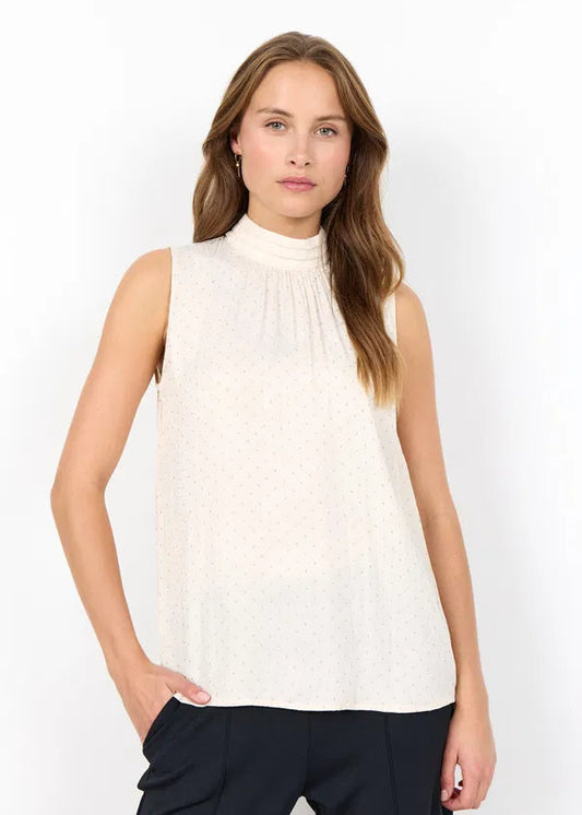 Top, elegant lys beige