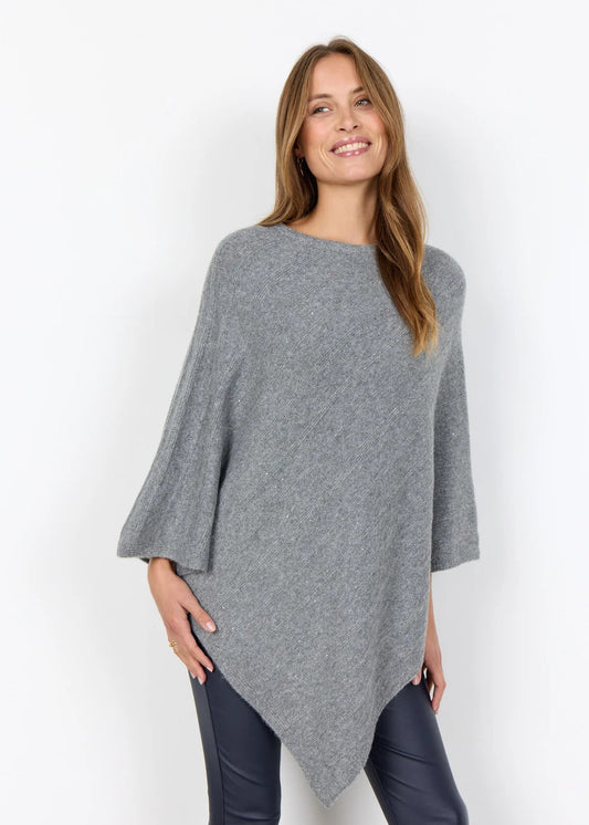 Poncho, grå