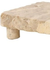 Marmor serverings bræt på ben, beige. Cutting Board, marble. Beige