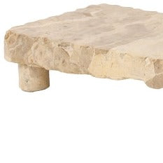Marmor serverings bræt på ben, beige. Cutting Board, marble. Beige