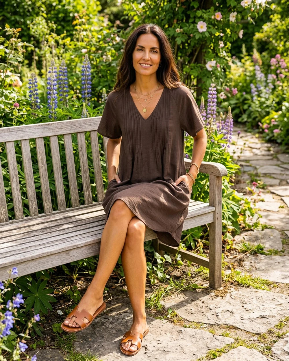 Kjole "Jennifer Dress" brun