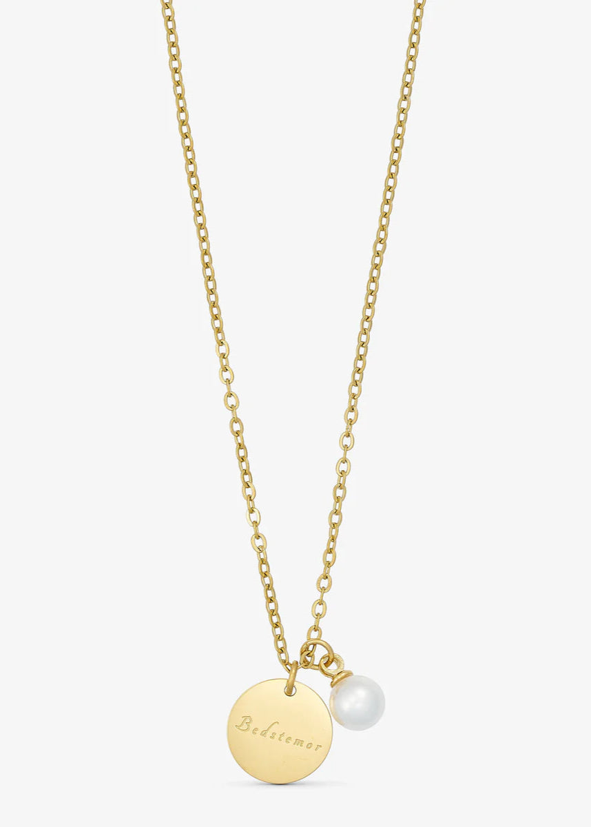 Pearl Necklace - BEDSTEMOR - 14 karat guldbelagt  Variant: Guldbelagt