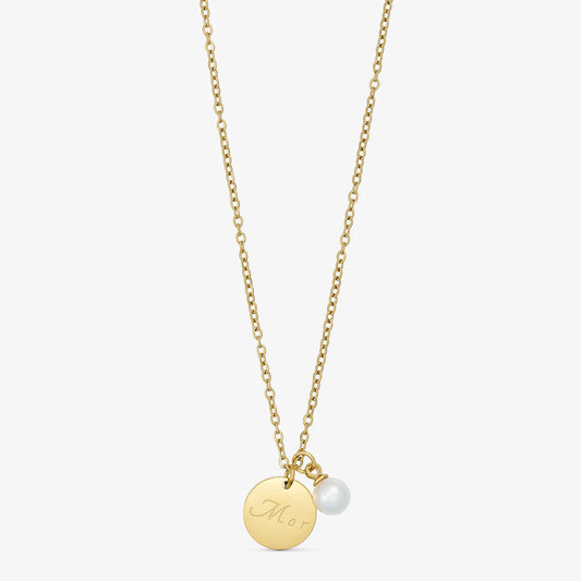 Pearl Necklace - MOR - 14 karat guldbelagt