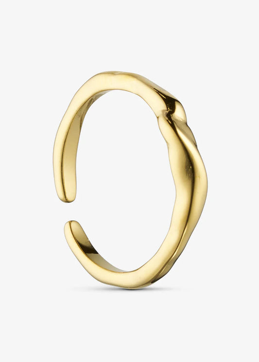 Ring, enkel og fin Rusty Ring - 18 karat guldbelagt