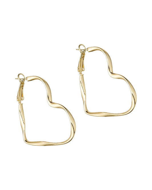 Tim&Simonsen, øreringe. Guld. TS Pepine Earring - hjerter - forgyldt