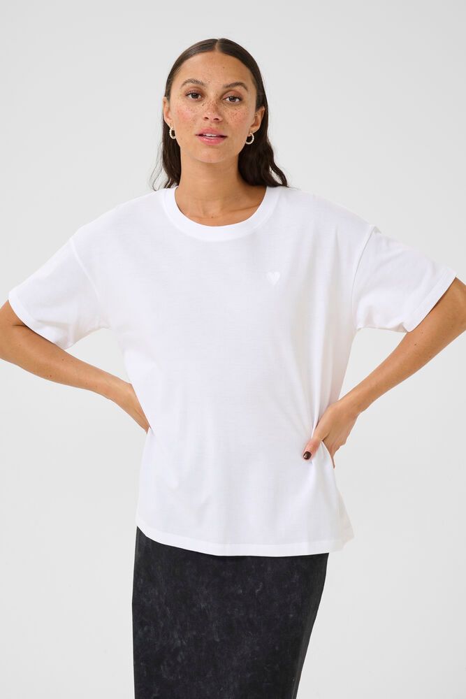 T-shirt, Pirrie. Hvid