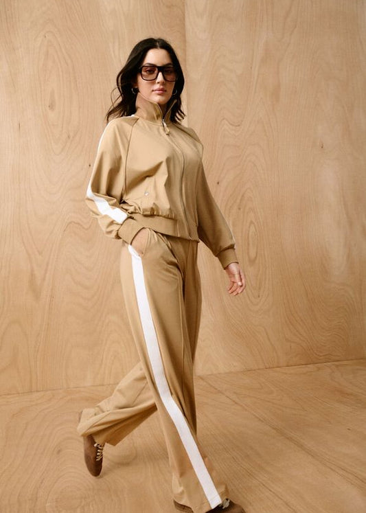 Pants/Sweatshirt sæt, farve: tannin/beige