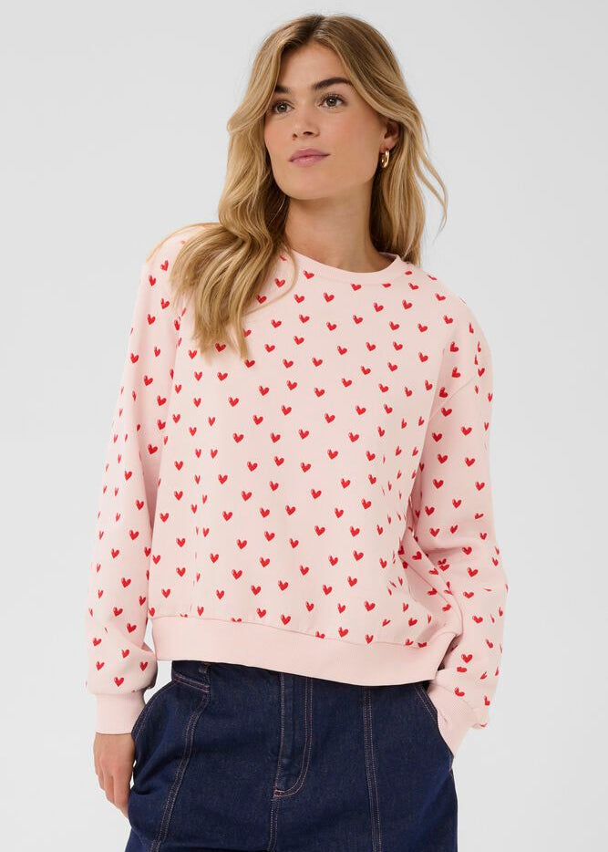 Sweatshirt "pink hearts#