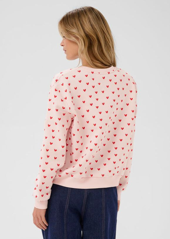 Sweatshirt "pink hearts#