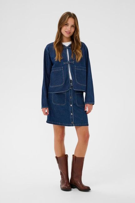Jakke, denim kort