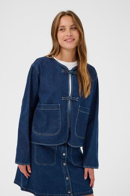 Jakke, denim kort