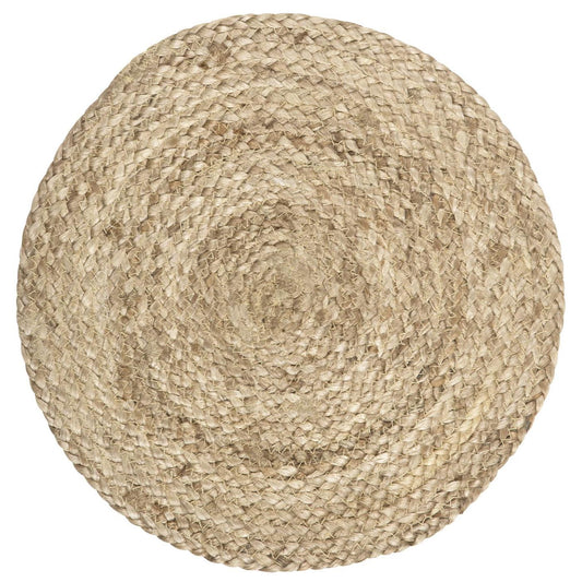Dækkeserviet, rund natur jute. Ø35 cm.