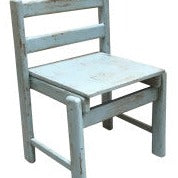 Børnestol; Original unika i lyseblå vintage-finish fra Sjælsø Nordic.